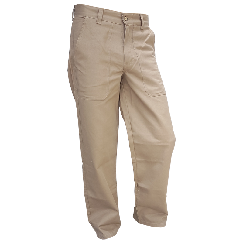 PANTALON DRIL ALGODON MECANICO CAQUI