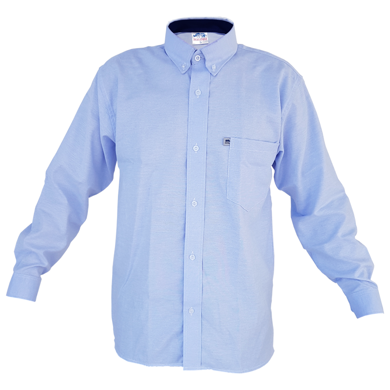 CAMISA OXFORD MANGA LARGA AZUL CLARO