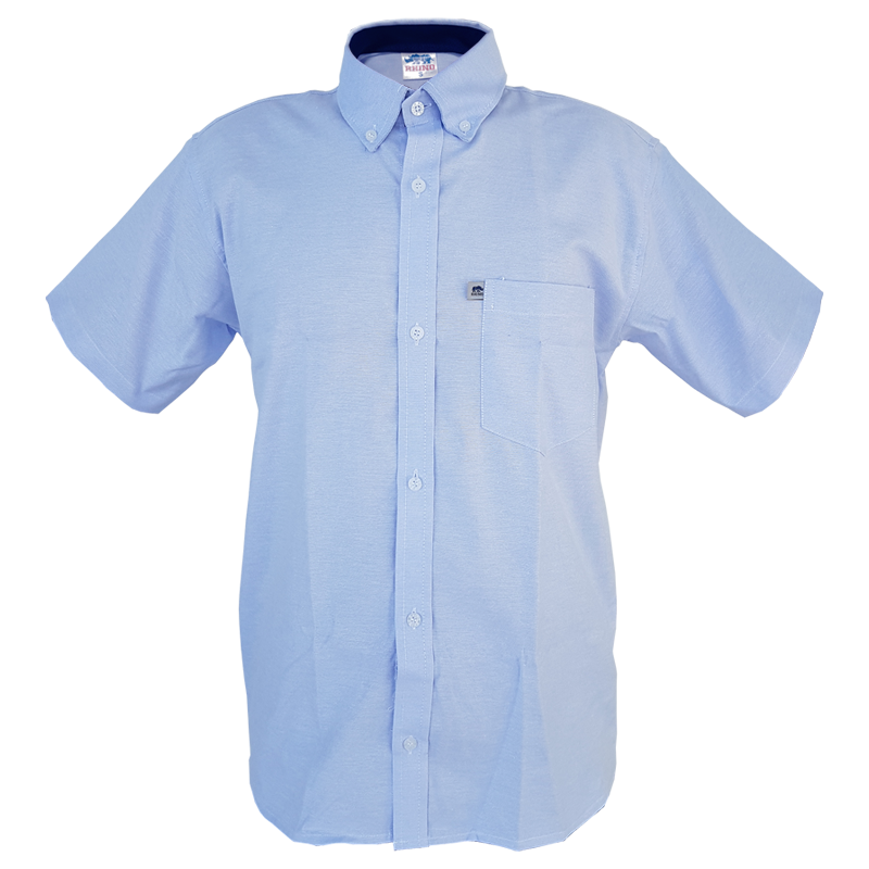 CAMISA OXFORD MANGA CORTA AZUL CLARO