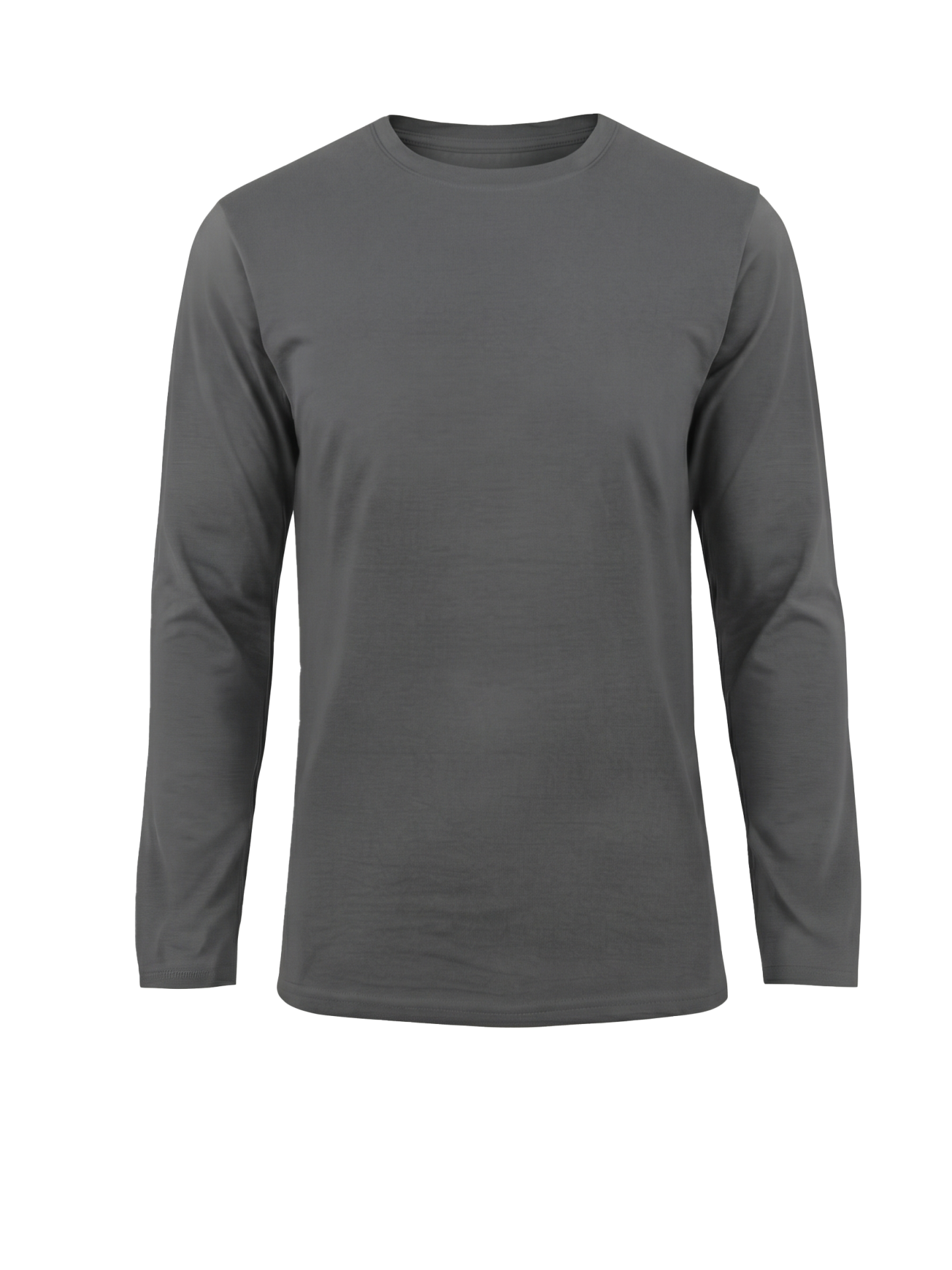 TSHIRT STRETCH GRIS OSCURO MANGA LARGA