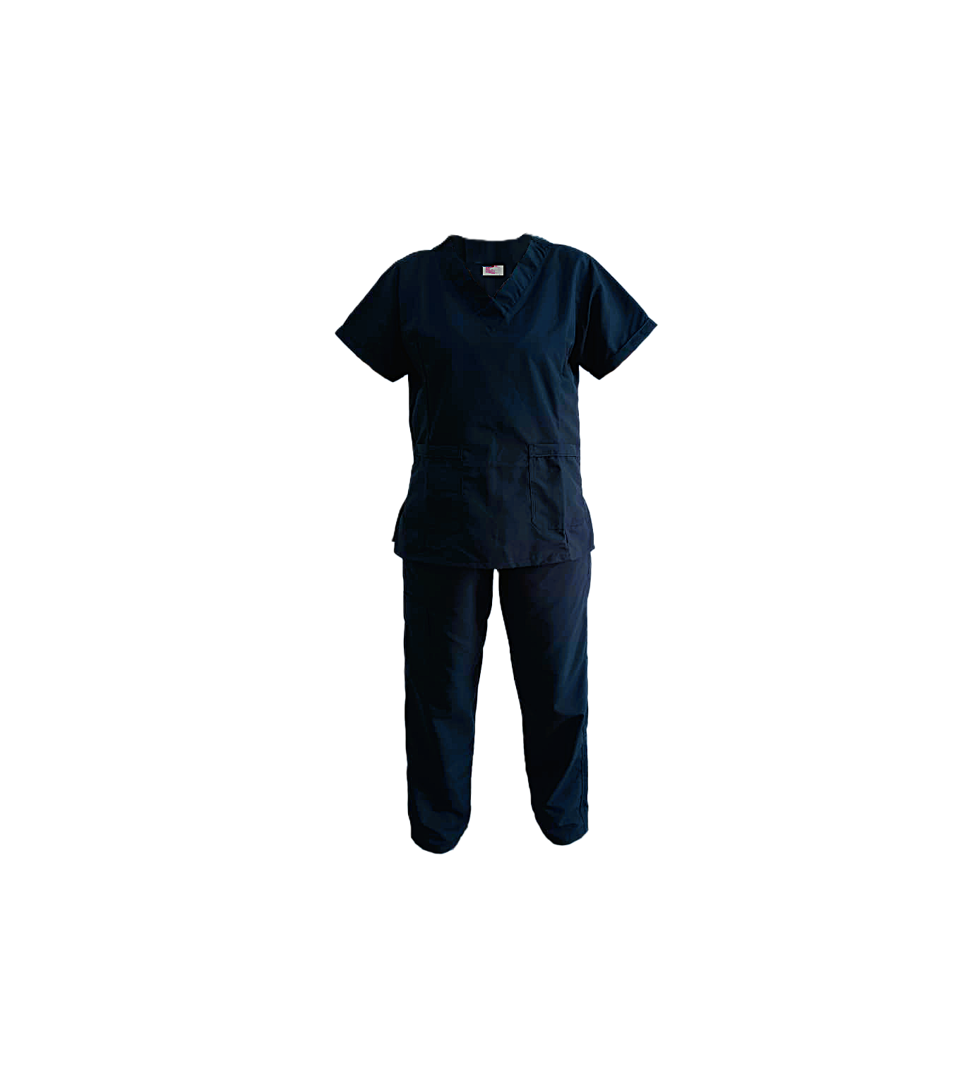 CONJUNTO ANTIFLUIDO CUELLO V AZUL OSCURO