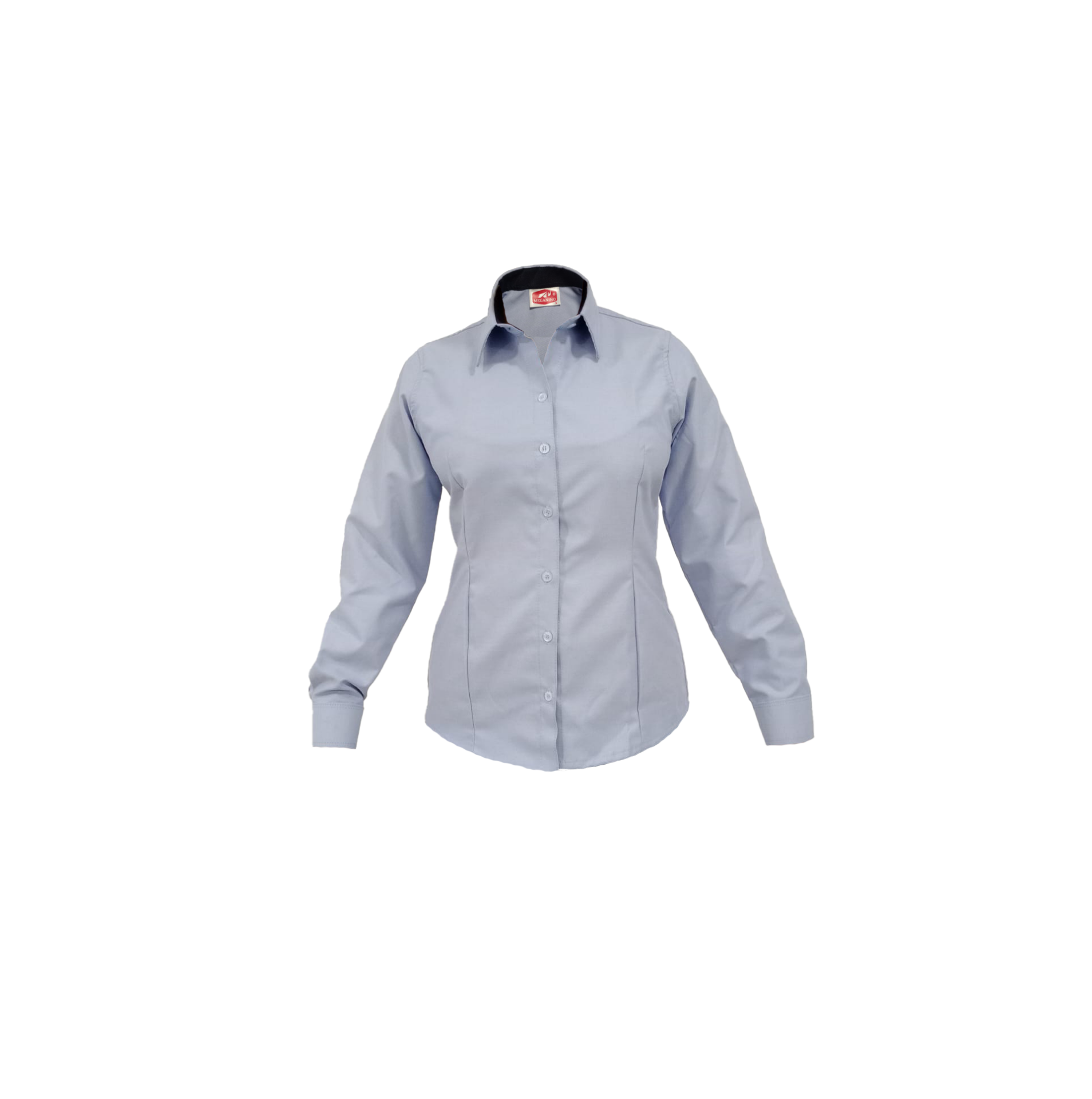 CAMISA OXFORD MANGA LARGA DAMA AZUL