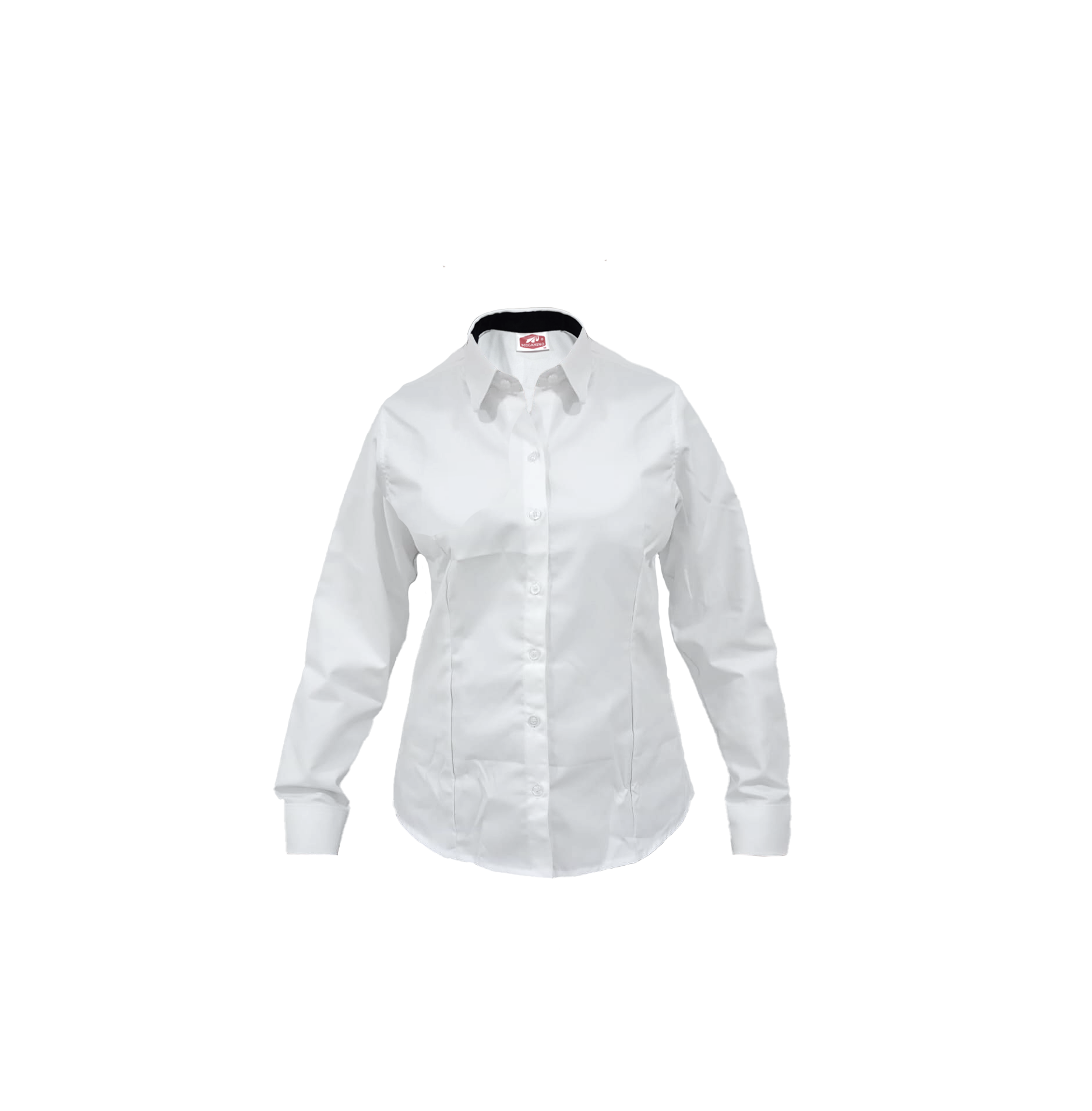 CAMISA OXFORD MANGA LARGA DAMA BLANCA